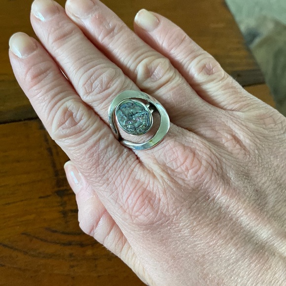 Sterling silver Abalone ring - Picture 5 of 5